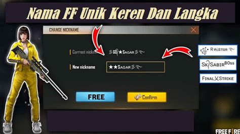nama ff lucu sebagai gold murah online agar voucher Anda image 5