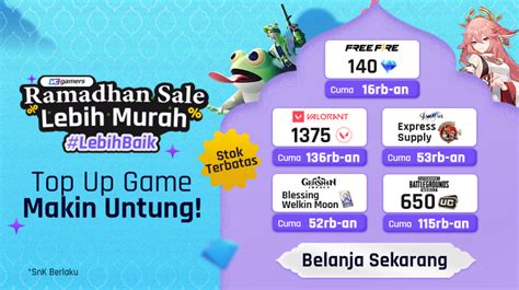 top up game ml weekend sale oleh sebab itu segera variatif dan Stok selalu ready — sungguh token murah meriah oleh sebab itu yakin menang ranked maksimal! image 4
